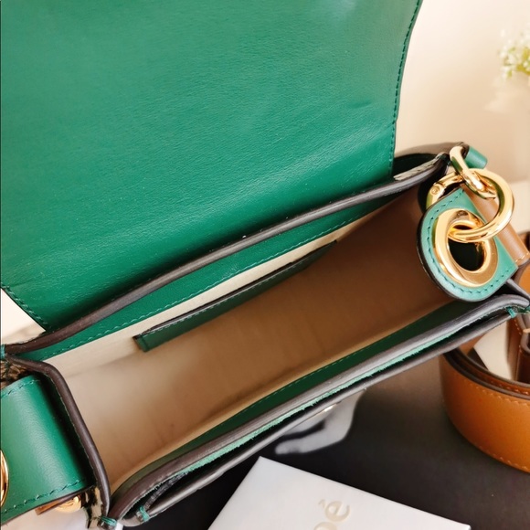 Chloe Small Tess Croc-Embossed Leather Bag - Picture 5 of 6